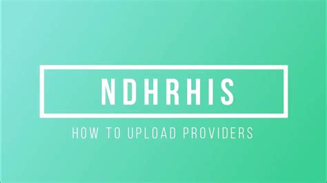 ndhrhis login|02 NDHRHIS How to encode and upload HR providers .